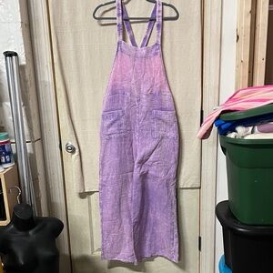 Zenana Purple Linen overalls